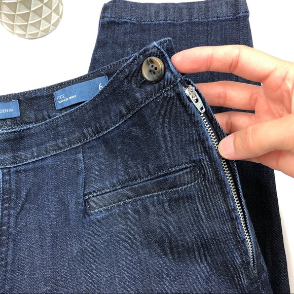J. Jill Pixie Slim Leg Crop Denim Jeans Size 6 - Picture 2 of 6